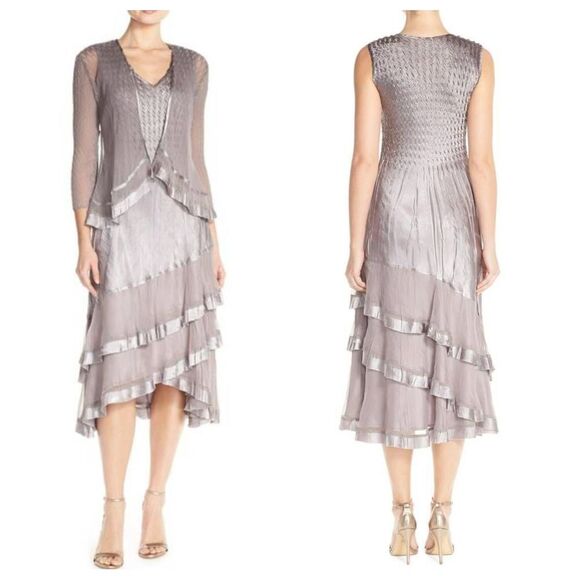 NWOT Komarov Charmeuse A-Line Dress Sz M